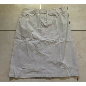 New York & Company Stretch Beige Khaki Pencil Skirt Size 2